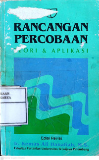 Rancangan Percobaan: Teori dan aplikasi