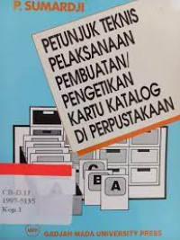 Image of Petunjuk teknis pelaksanaan/pengetikan kartu katalog di Perpustakaan